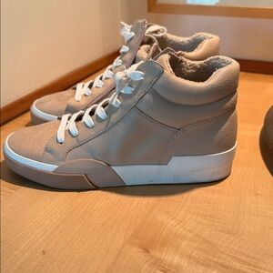 DV Dolce Vita High-Top Sneakers in Taupe and White